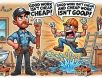 funny take on a plumber shutting down a discount request while a DIY disaster unfolds in the background